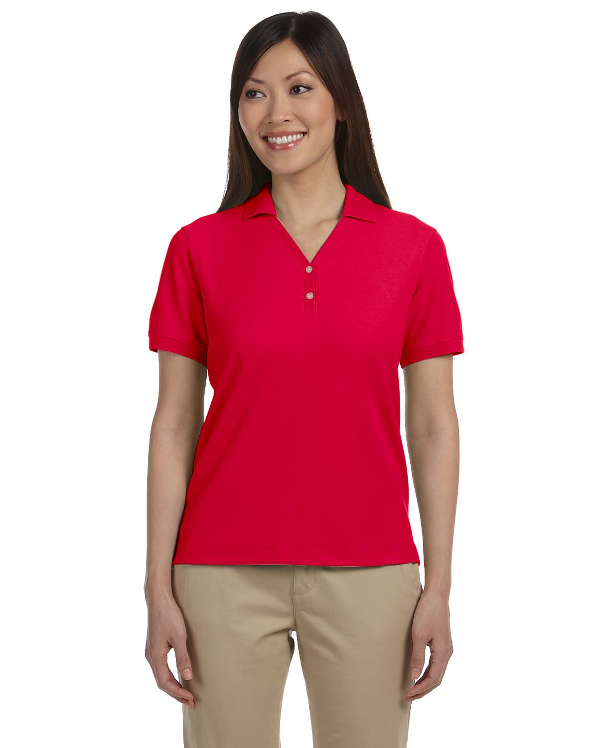 Devon & Jones Women's Pima Short Sleeve Y Collar Polo Sport Shirt S-3XL D100W - Picture 47 of 64