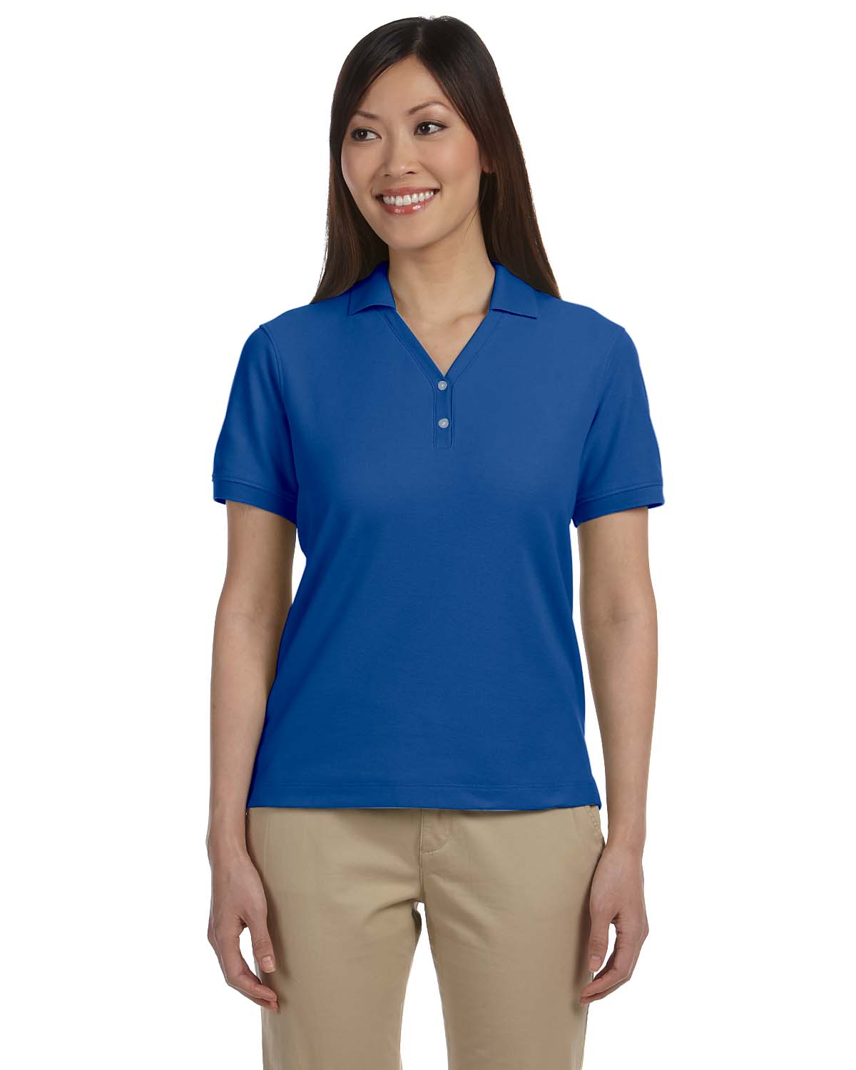 Devon & Jones Women's Pima Short Sleeve Y Collar Polo Sport Shirt S-3XL D100W - Picture 59 of 64