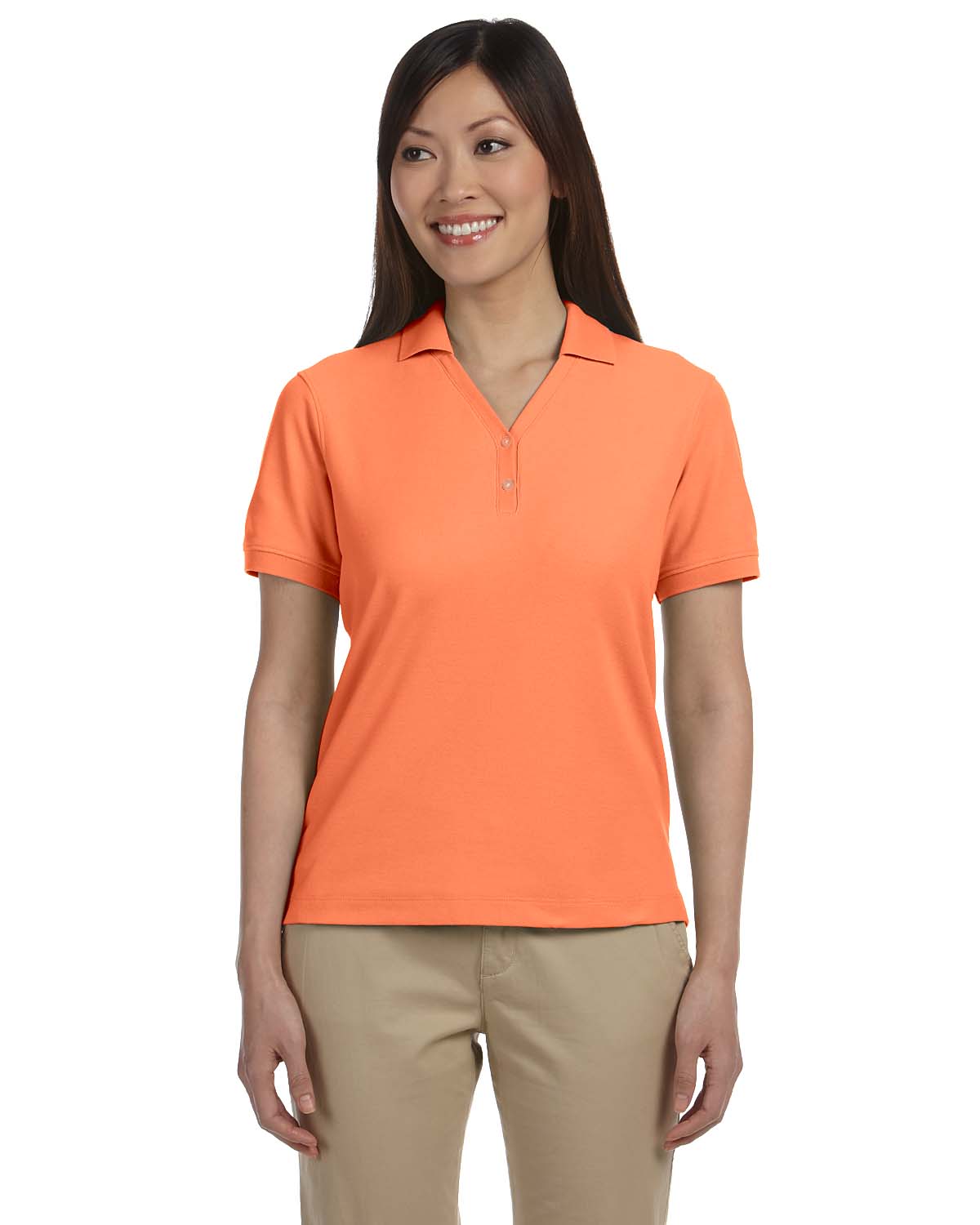 Devon & Jones Women's Pima Short Sleeve Y Collar Polo Sport Shirt S-3XL D100W - Picture 56 of 64