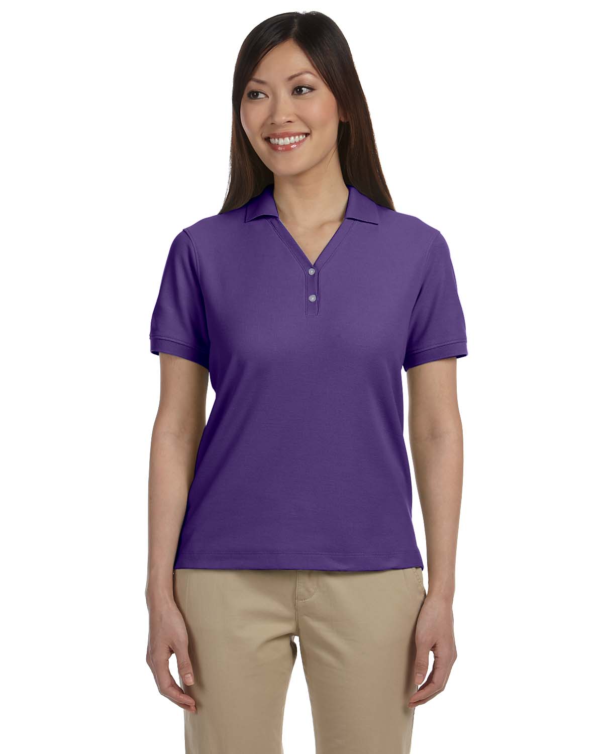 Devon & Jones Women's Pima Short Sleeve Y Collar Polo Sport Shirt S-3XL D100W - Picture 41 of 64