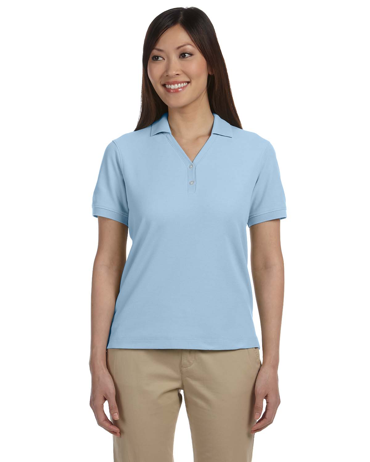 Devon & Jones Women's Pima Short Sleeve Y Collar Polo Sport Shirt S-3XL D100W - Picture 29 of 64