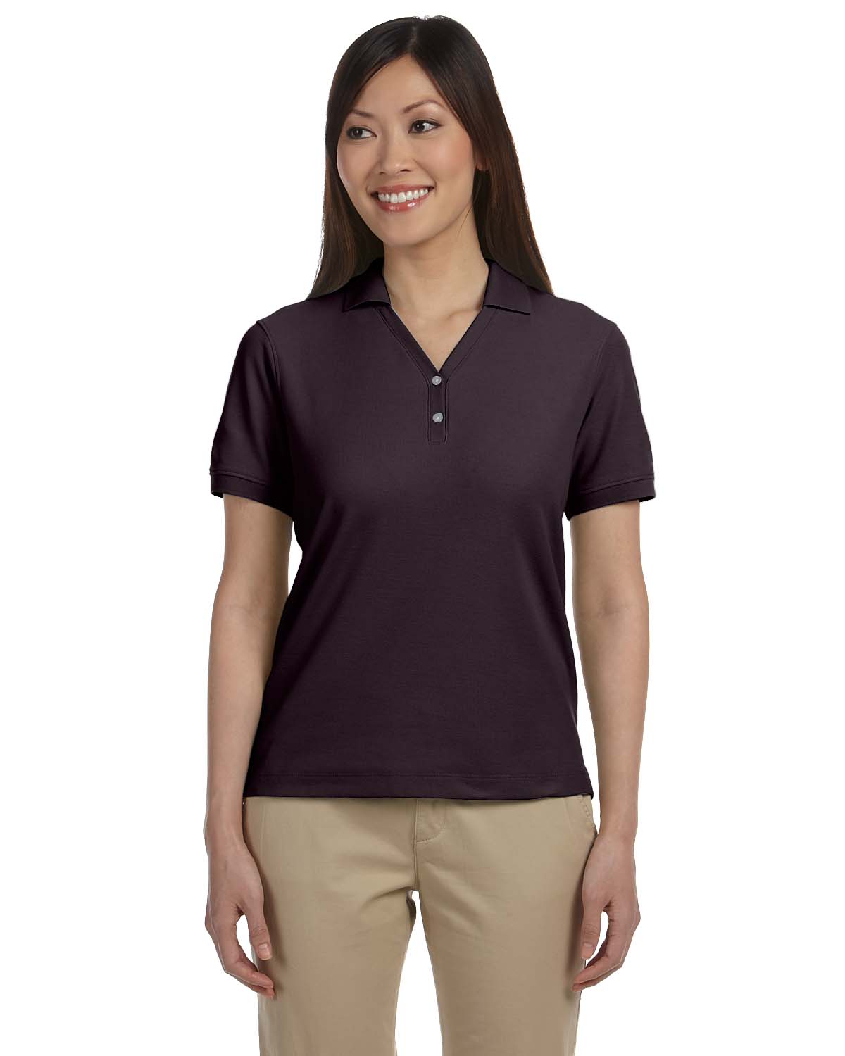 Devon & Jones Women's Pima Short Sleeve Y Collar Polo Sport Shirt S-3XL D100W - Picture 17 of 64