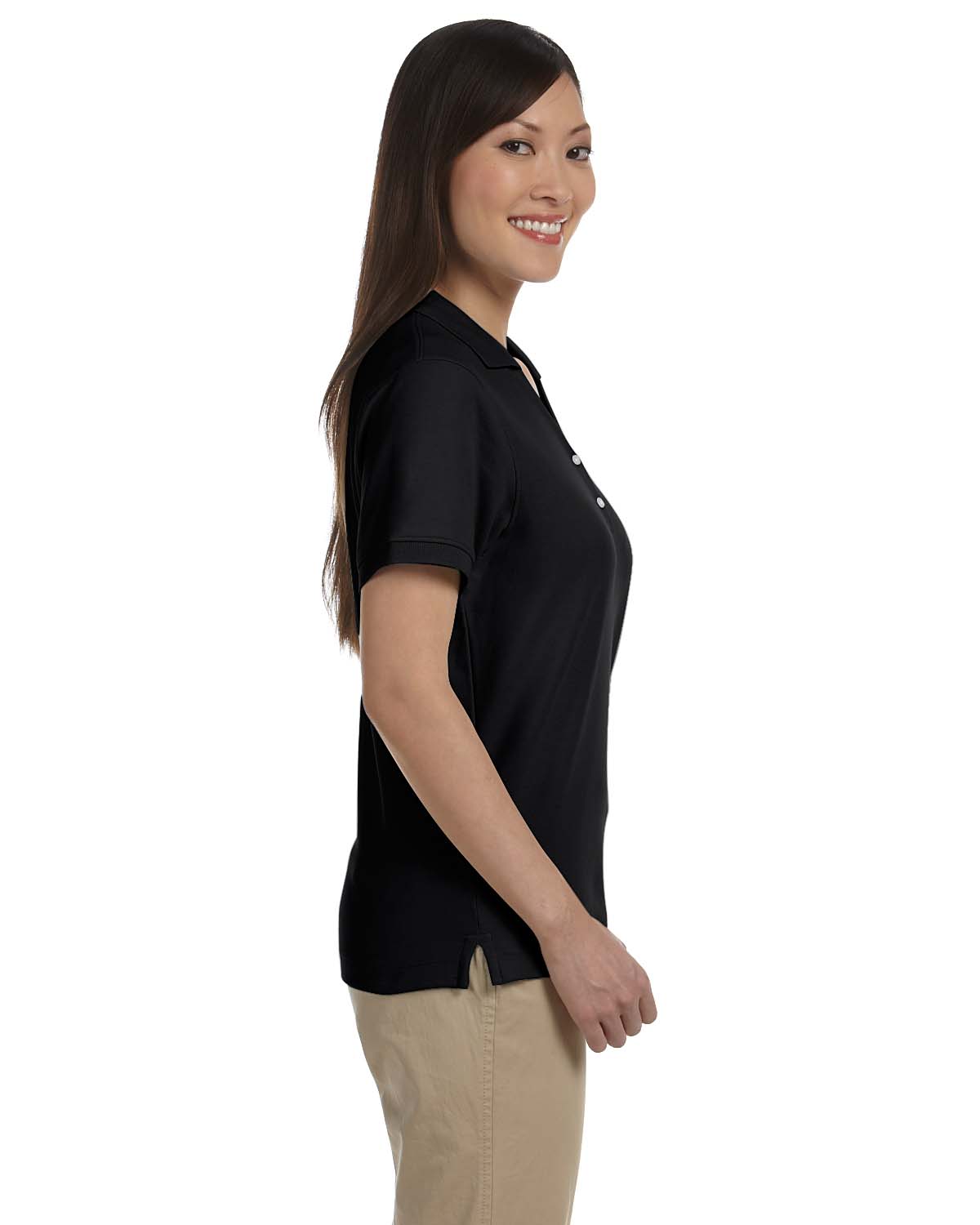 Devon & Jones Women's Pima Short Sleeve Y Collar Polo Sport Shirt S-3XL D100W - Picture 7 of 64