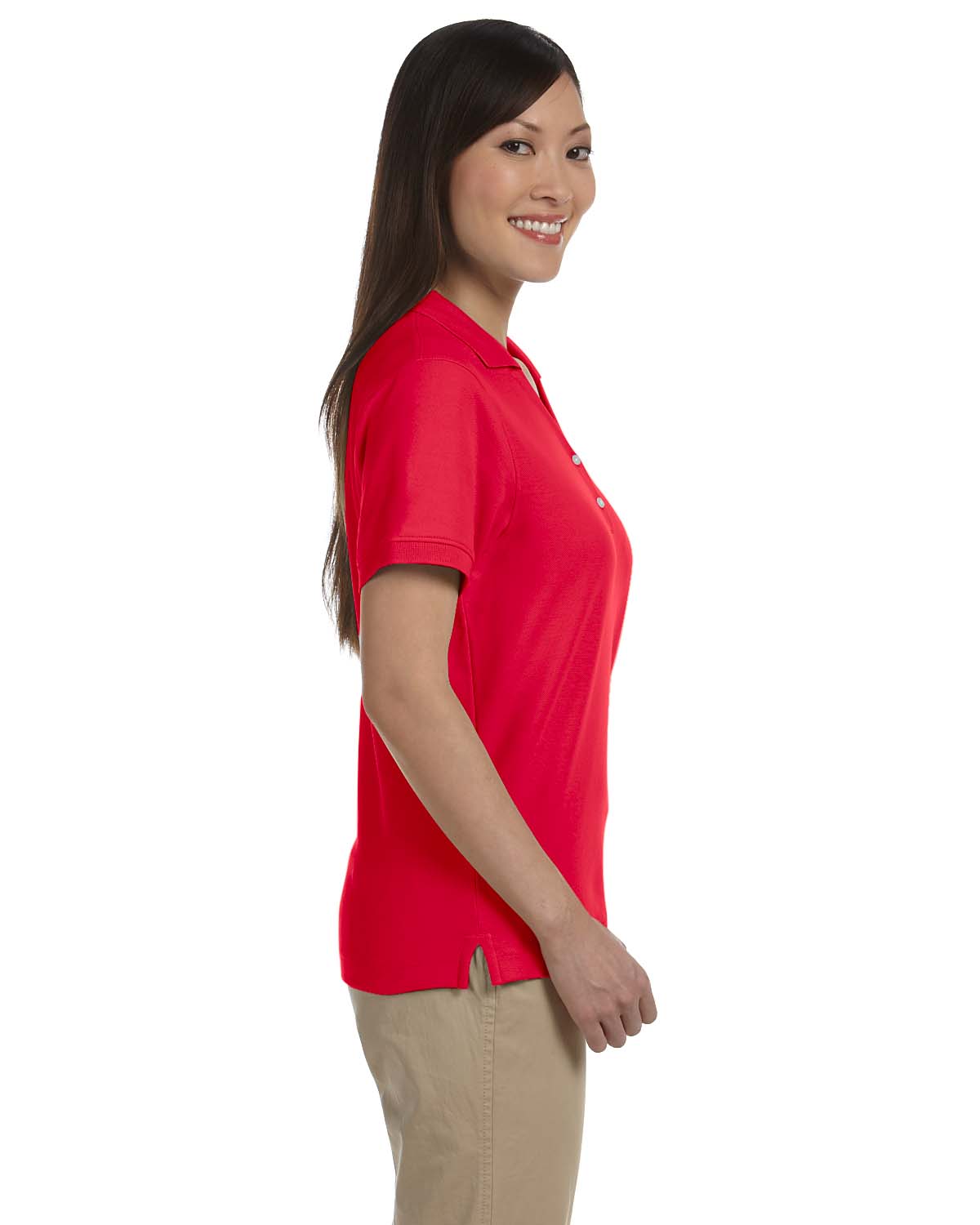 Devon & Jones Women's Pima Short Sleeve Y Collar Polo Sport Shirt S-3XL D100W - Picture 49 of 64