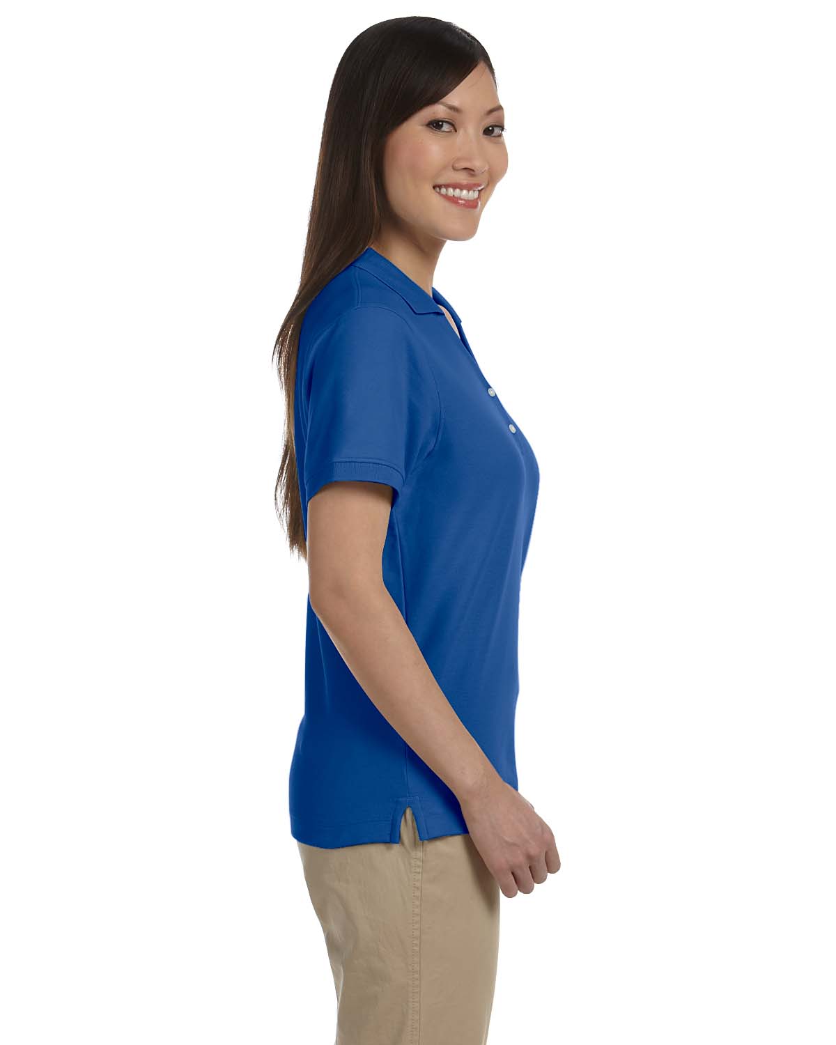 Devon & Jones Women's Pima Short Sleeve Y Collar Polo Sport Shirt S-3XL D100W - Picture 61 of 64