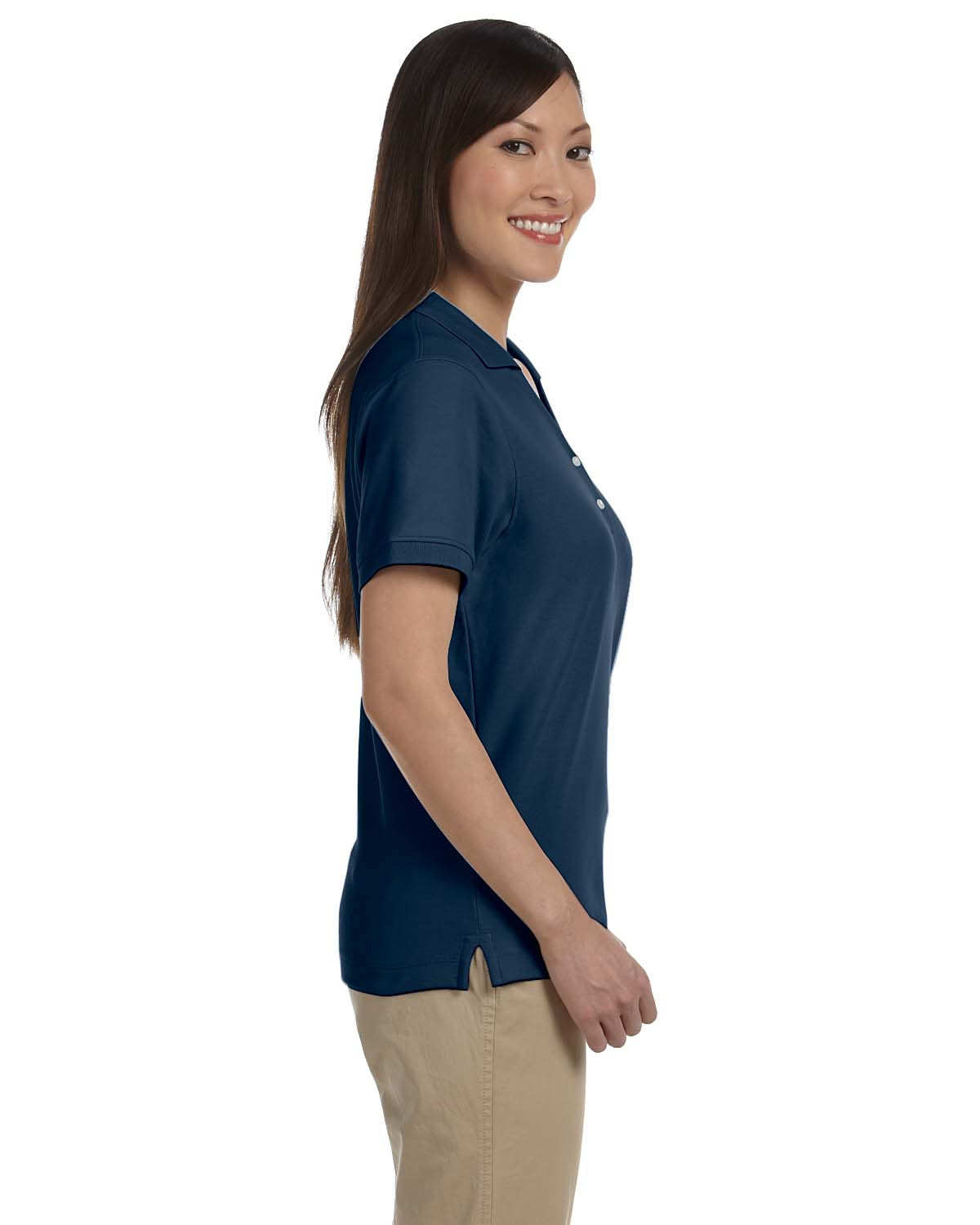 Devon & Jones Women's Pima Short Sleeve Y Collar Polo Sport Shirt S-3XL D100W - Picture 37 of 64