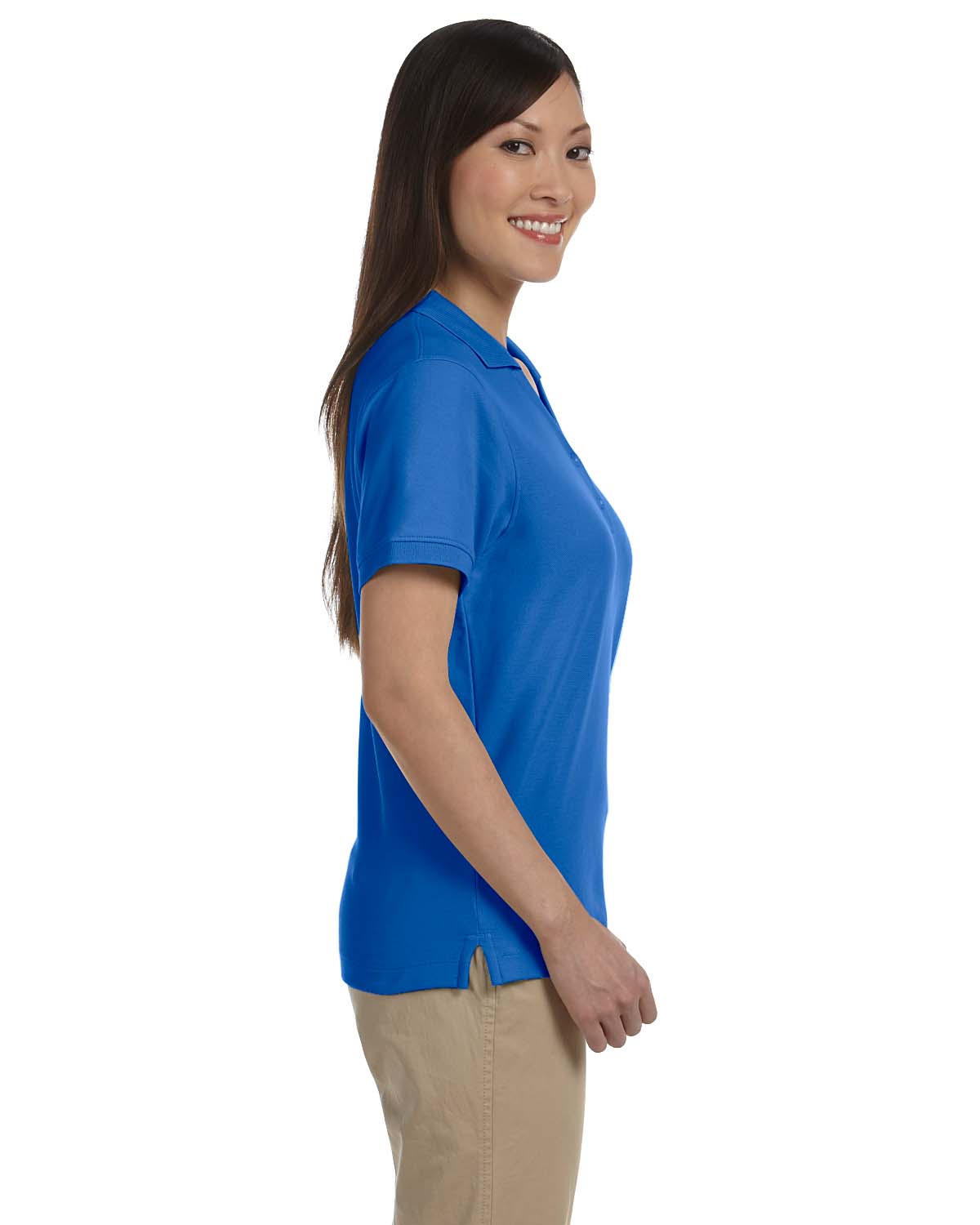 Devon & Jones Women's Pima Short Sleeve Y Collar Polo Sport Shirt S-3XL D100W - Picture 22 of 64