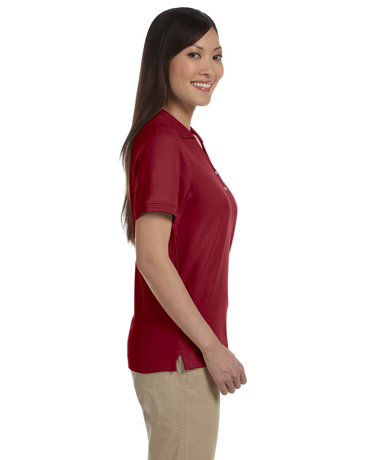 Devon & Jones Women's Pima Short Sleeve Y Collar Polo Sport Shirt S-3XL D100W - Picture 10 of 64
