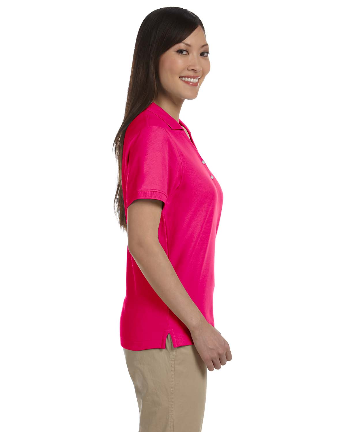 Devon & Jones Women's Pima Short Sleeve Y Collar Polo Sport Shirt S-3XL D100W - Picture 46 of 64