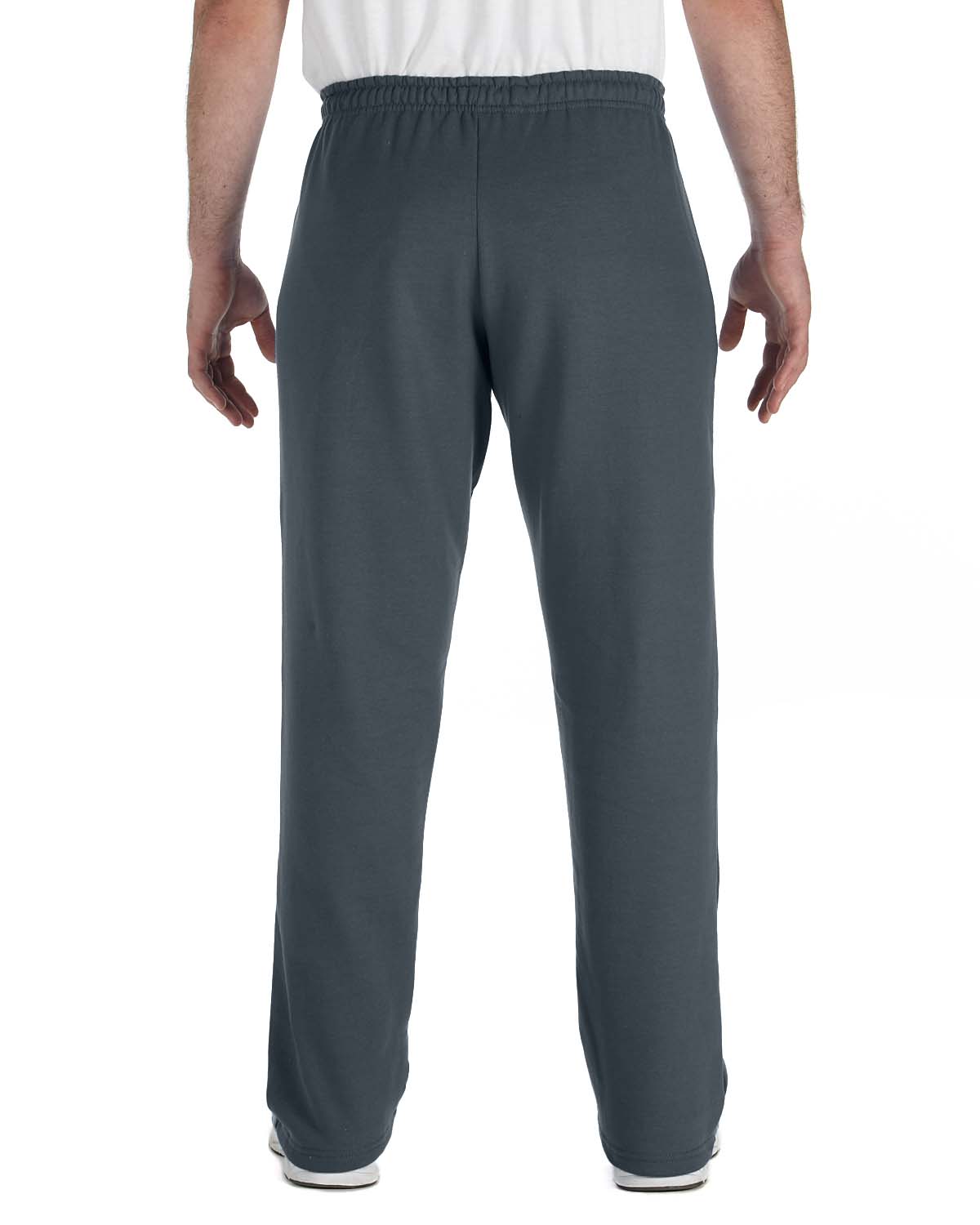 JMR Men's Fleece Sweat Pants Elastic Waistband/Cuffed/Open Bottom w ...