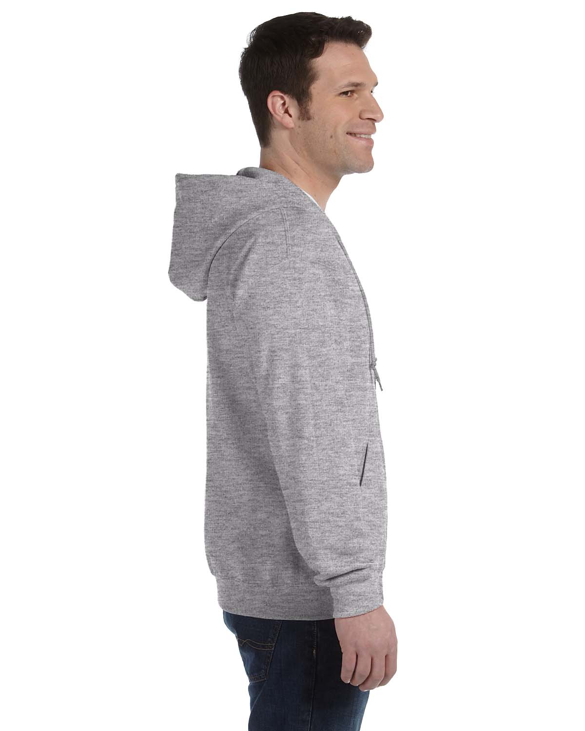 Gildan Mens Hoodie Full Zip Drawstring Ribbed Heavy Blend S-XL R-G186