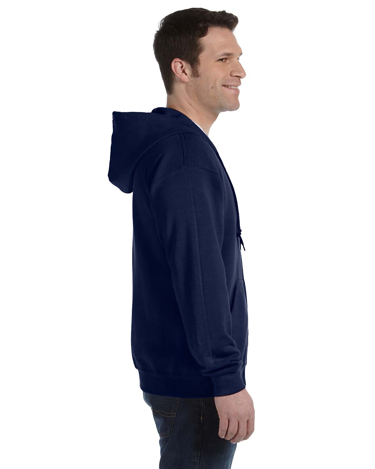 Gildan Mens Hoodie Full Zip Drawstring Ribbed Heavy Blend S-XL R-G186