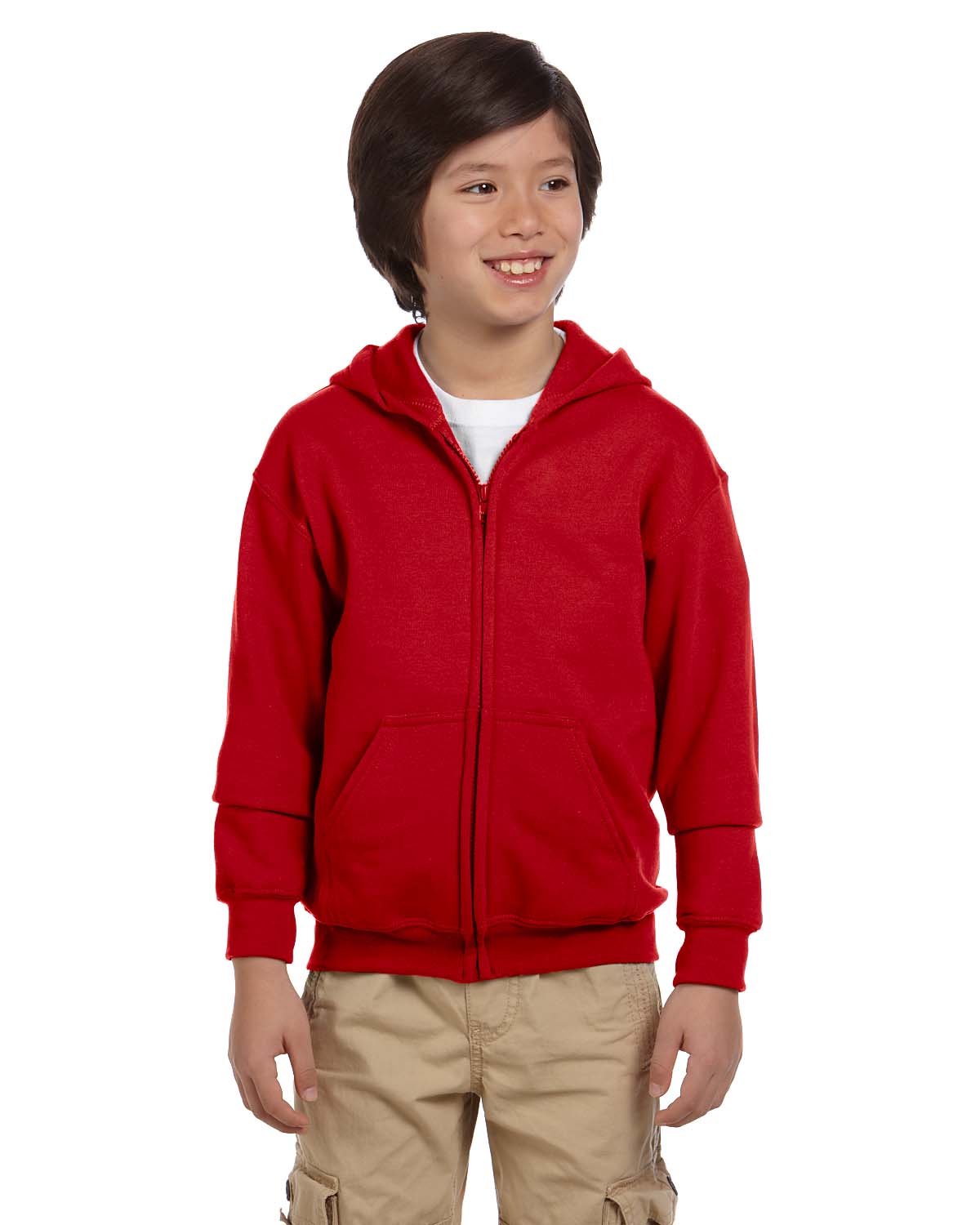 Gildan Youth Full-Zip Sweatshirt Heavy Blend 8 oz 50/50 Hoodie G186B - Picture 20 of 28