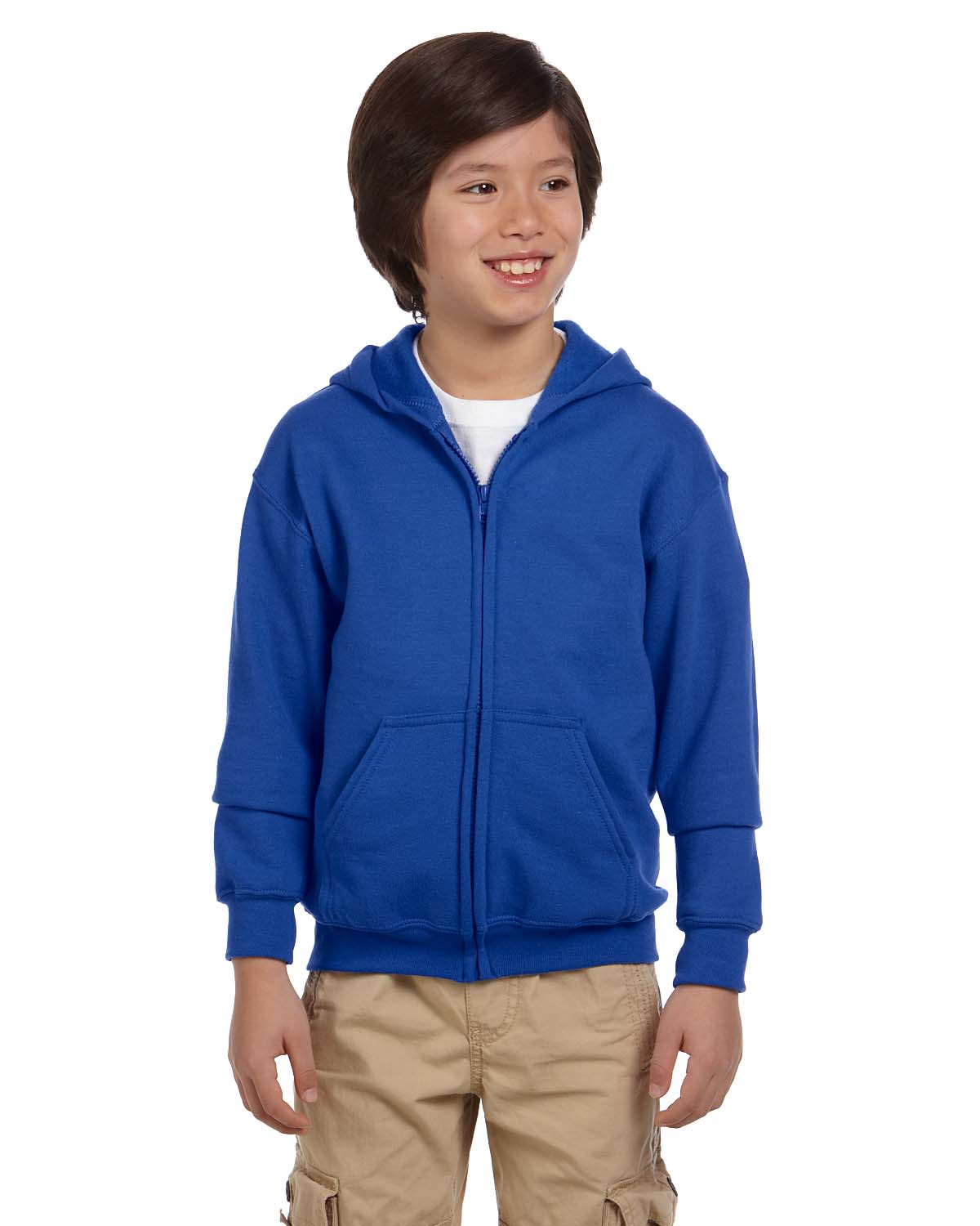 Gildan Youth Full-Zip Sweatshirt Heavy Blend 8 oz 50/50 Hoodie G186B - Picture 23 of 28