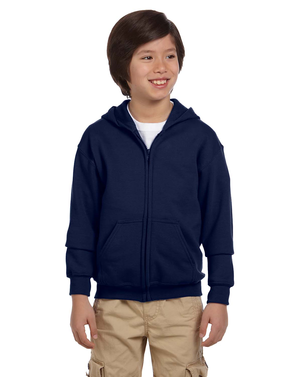 Gildan Youth Full-Zip Sweatshirt Heavy Blend 8 oz 50/50 Hoodie G186B - Picture 14 of 28