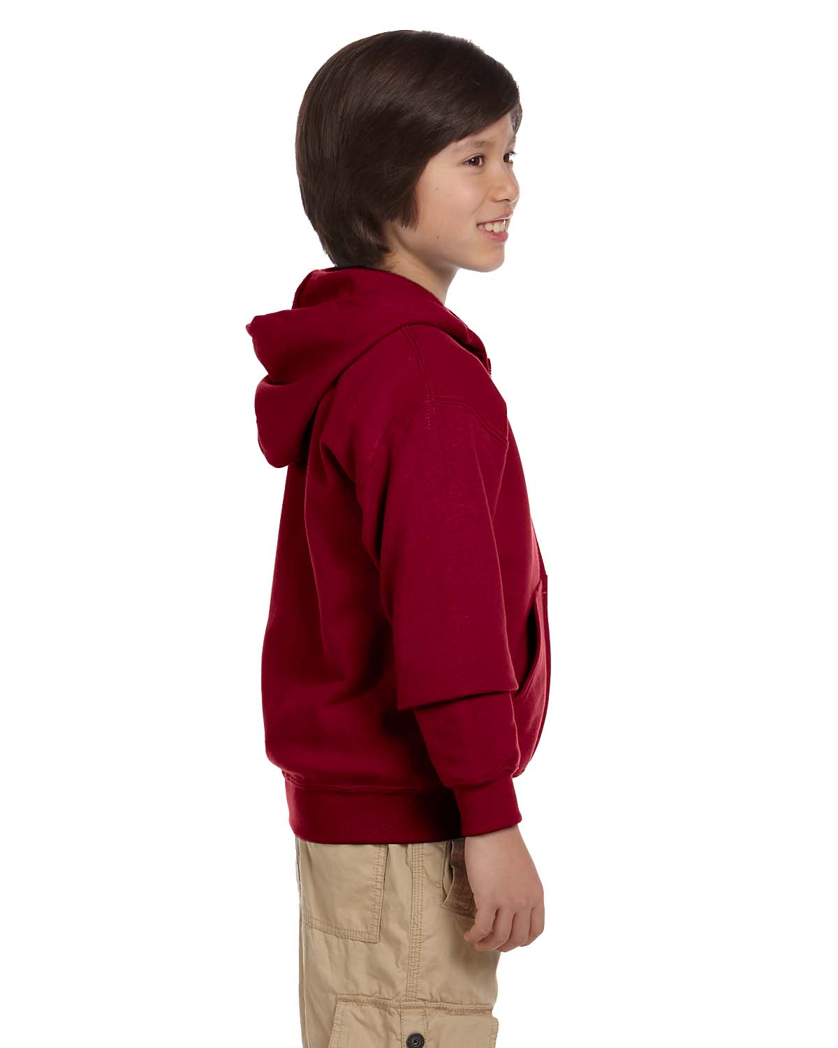 Gildan Youth Full-Zip Sweatshirt Heavy Blend 8 oz 50/50 Hoodie G186B - Picture 10 of 28