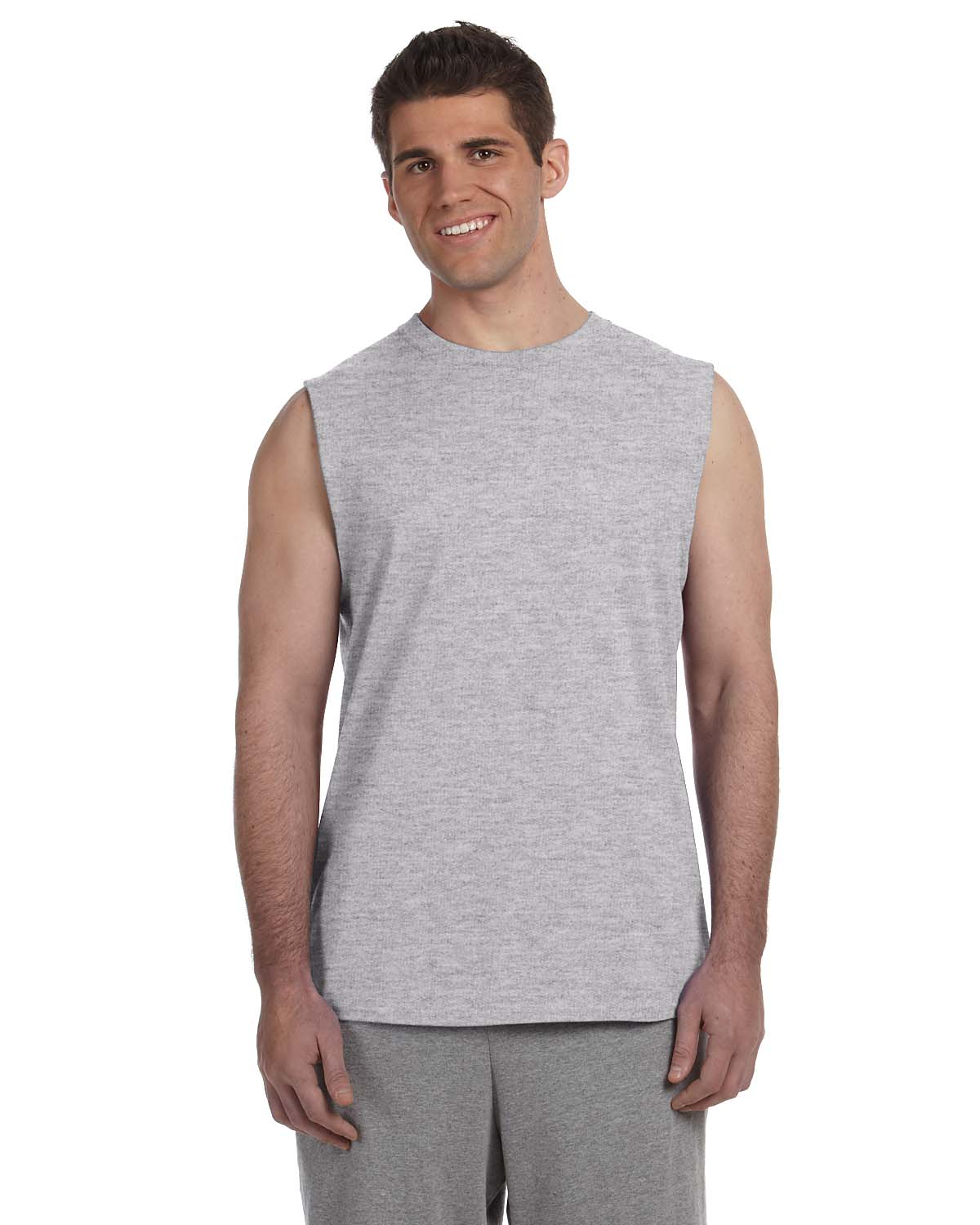Gildan Mens 6 oz 100 % Ultra Cotton Sleeveless Muscle Sports T-Shirt ...