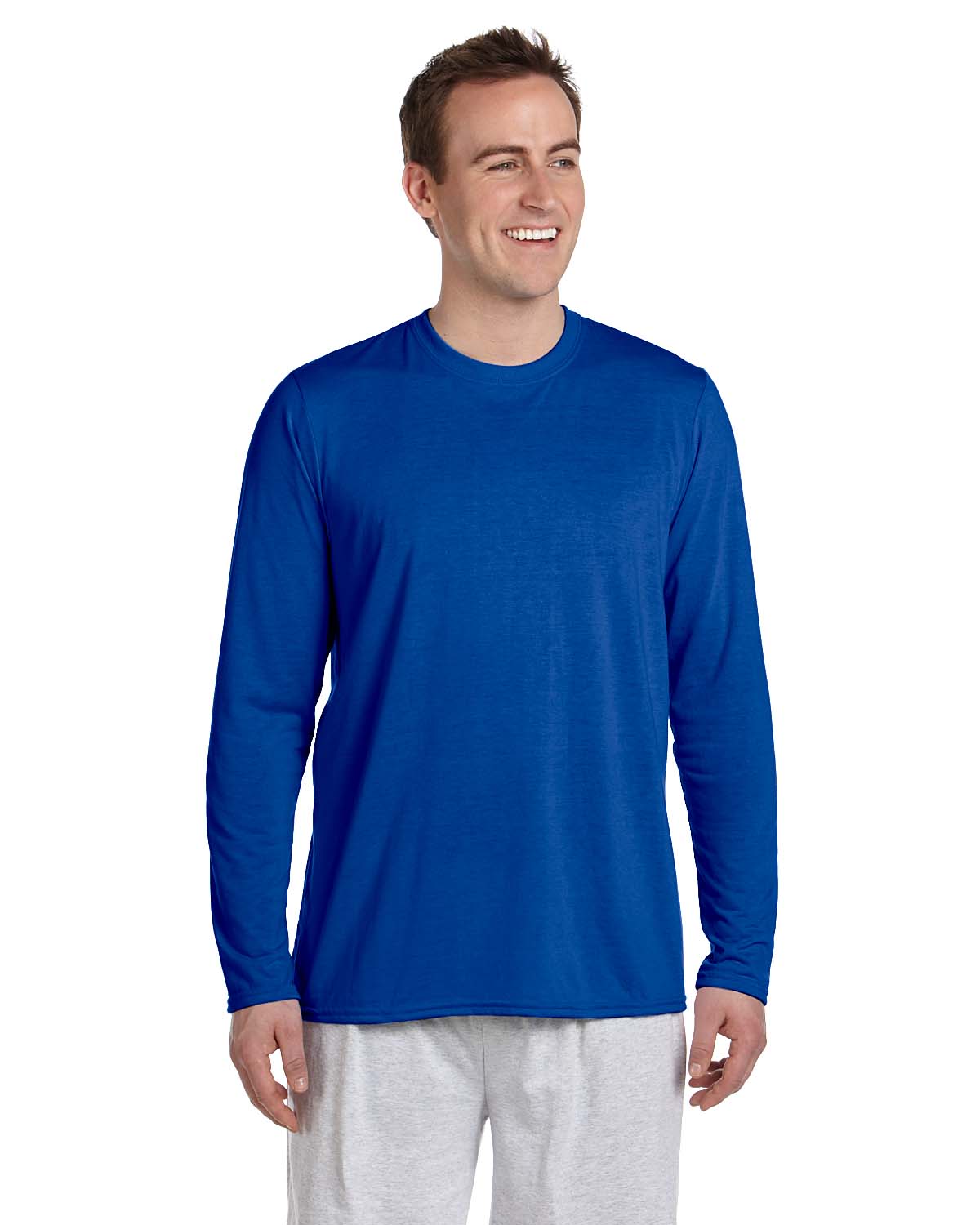Navy Adult Gildan Long Manche Ultra Cotton T-Shirt-Mens Tops S M L XL 2xl 