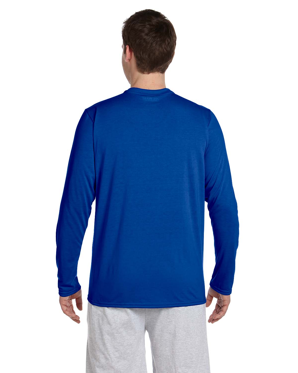 Gildan Mens Long Sleeve T-Shirt Performance 100% Polyester 4.5 oz G424 ...