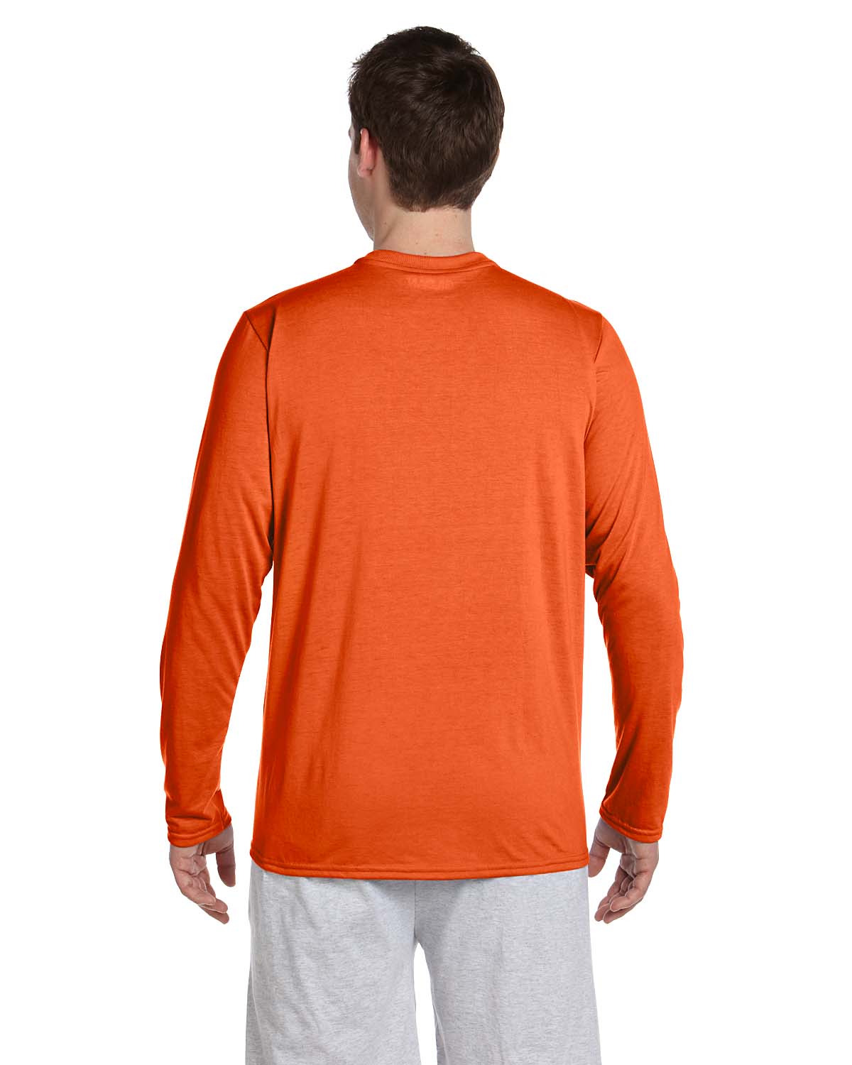 Gildan Mens Long Sleeve T-Shirt Performance 100% Polyester 4.5 oz G424 ...