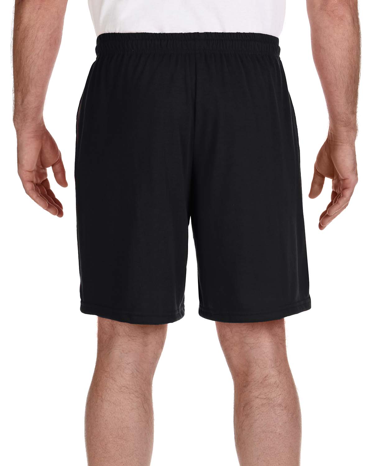 NEW Gildan 100 % Polyester Mens Dri-Fit 9 Inch Shorts with Pockets S ...