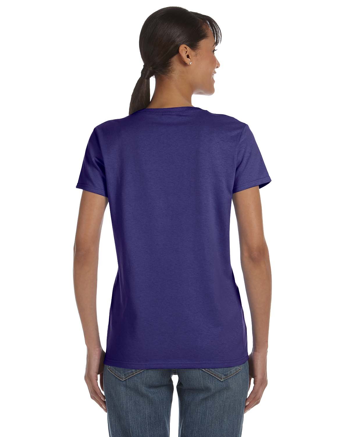 Gildan Womens T-Shirt Short Sleeves Heavy Cotton Ladies 5.3 oz Missy