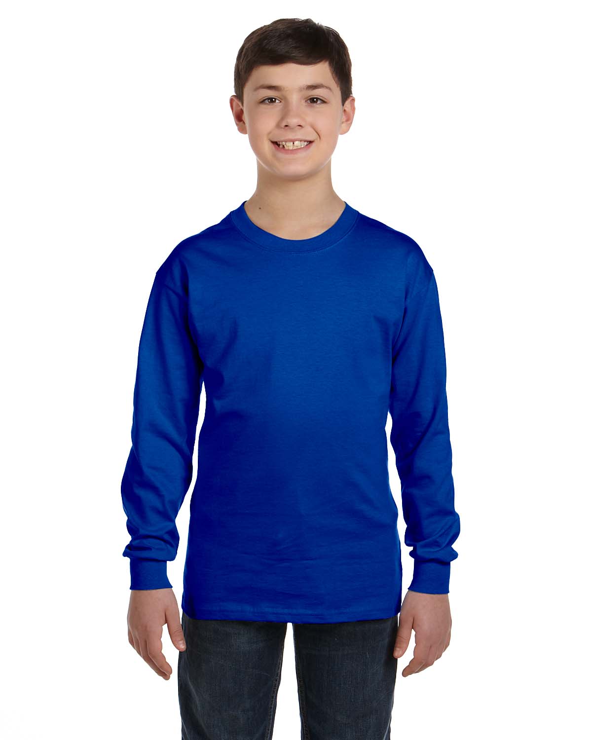 Gildan Youth T-Shirt Long Sleeve Heavy Cotton 5.3 oz XS-XL G540B - Picture 29 of 34