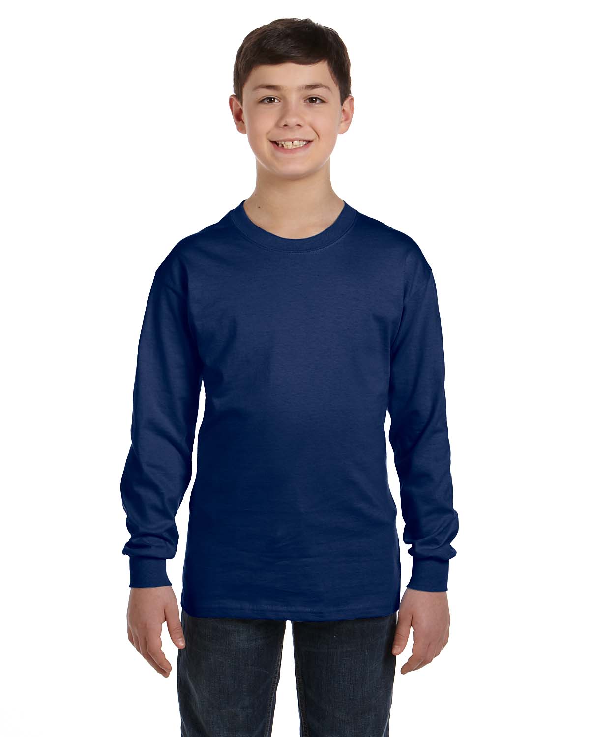 Gildan Youth T-Shirt Long Sleeve Heavy Cotton 5.3 oz XS-XL G540B - Picture 23 of 34