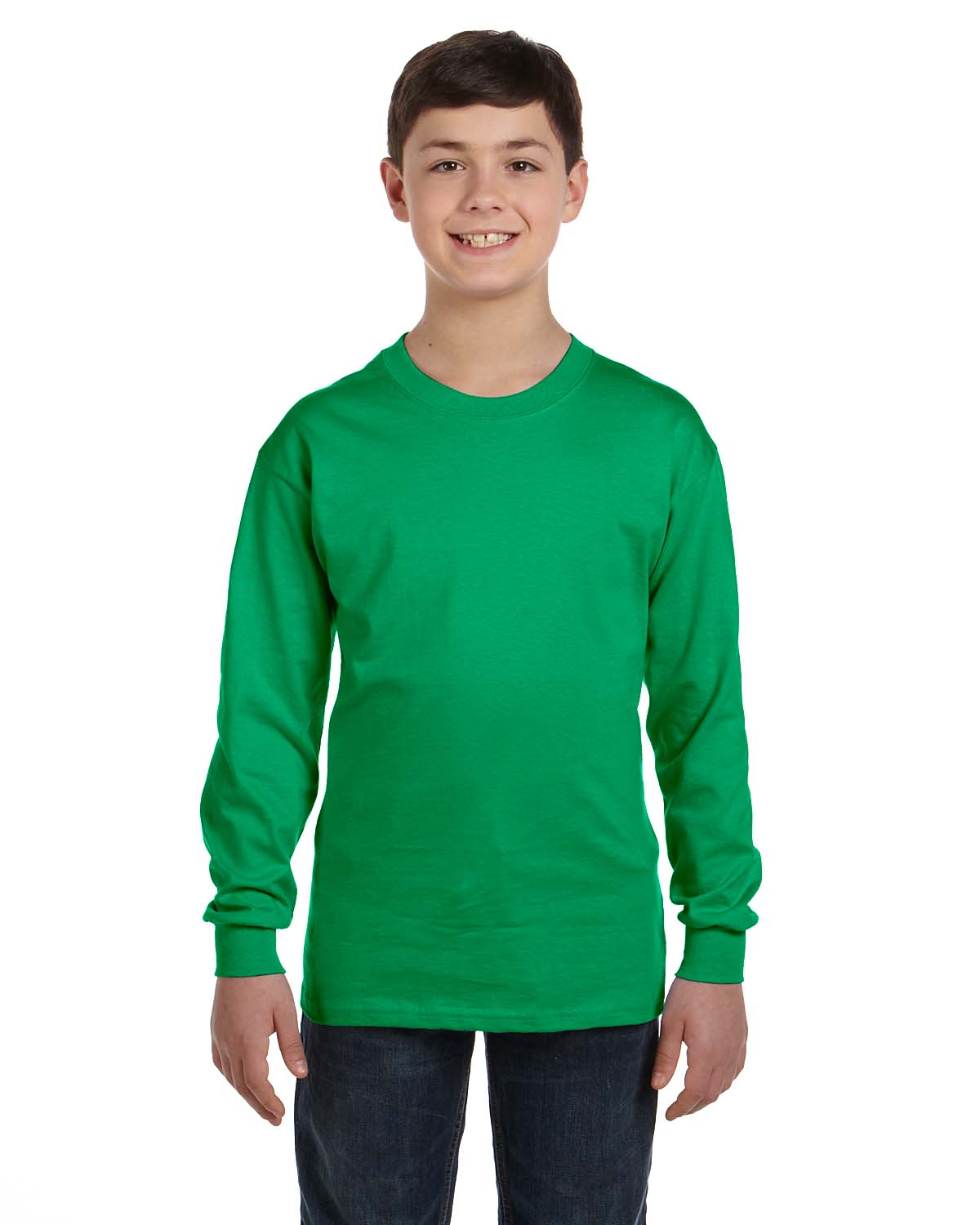 Gildan Youth T-Shirt Long Sleeve Heavy Cotton 5.3 oz XS-XL G540B - Picture 20 of 34