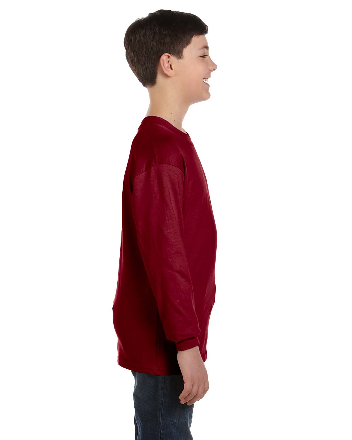 Gildan Youth T-Shirt Long Sleeve Heavy Cotton 5.3 oz XS-XL G540B - Picture 16 of 34