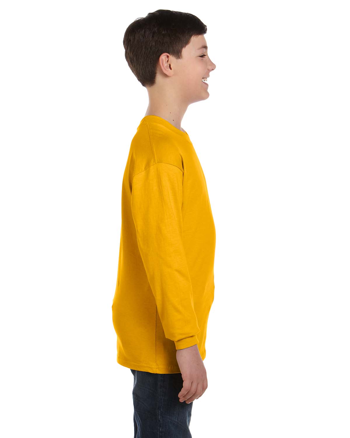 Gildan Youth T-Shirt Long Sleeve Heavy Cotton 5.3 oz XS-XL G540B - Picture 19 of 34