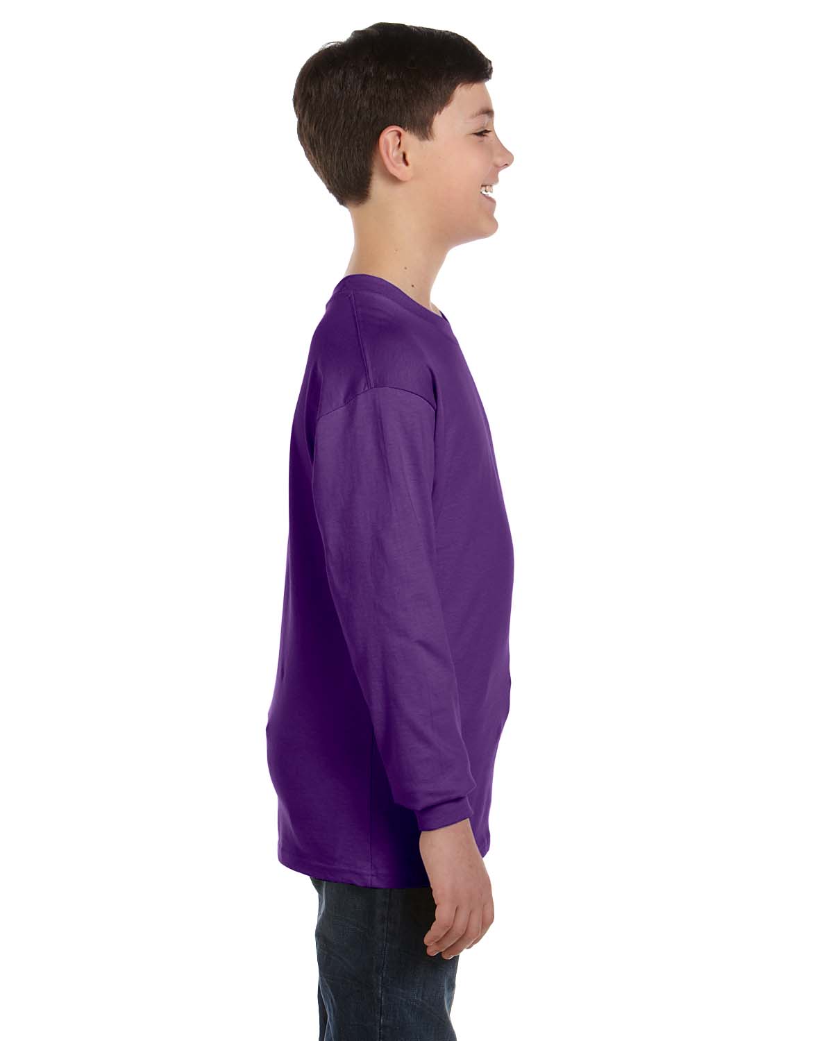 Gildan Youth T-Shirt Long Sleeve Heavy Cotton 5.3 oz XS-XL G540B - Picture 28 of 34
