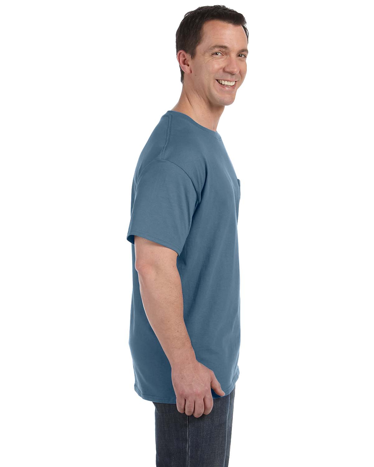 Hanes Mens Pocket T-Shirt 100% Cotton ComfortSoft Heavy S-XL Tee R ...