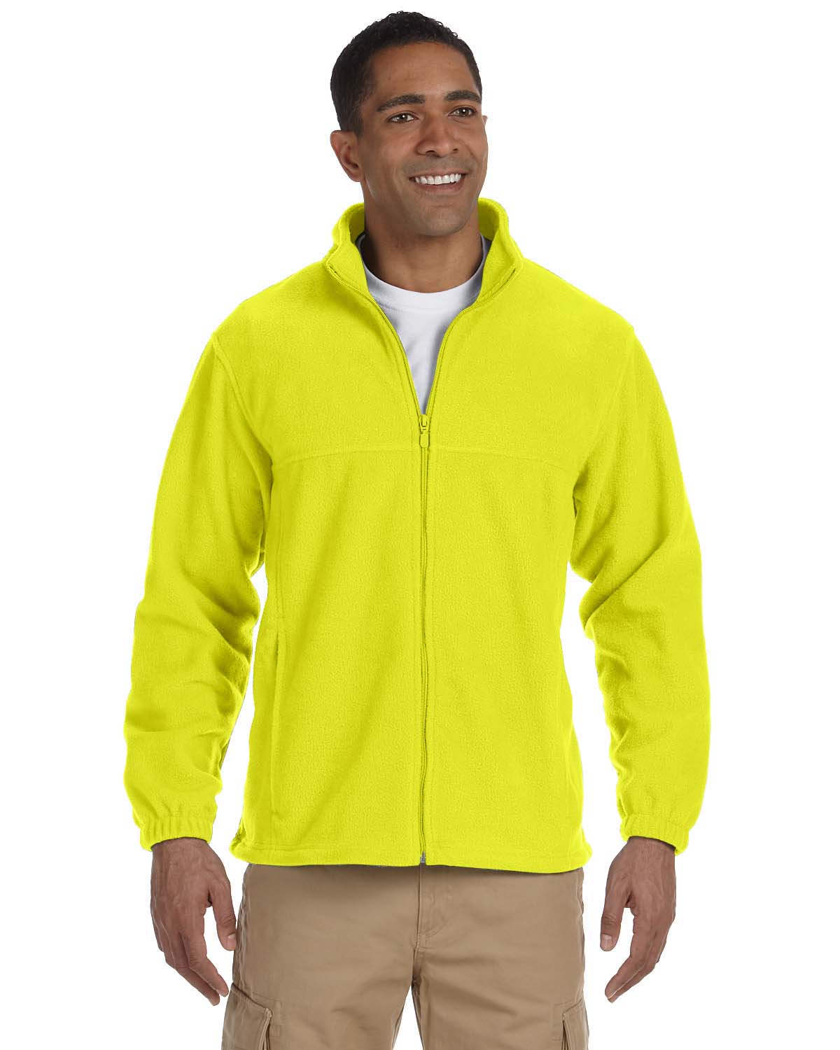 Harriton Jacket Men's 8 oz Full-Zip Fleece Solid BIG SIZES 2X-6XL B ...