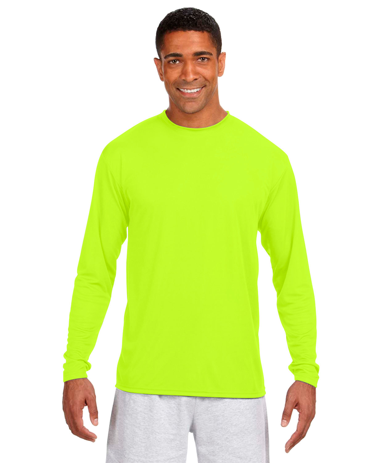 A4 Mens Dri-Fit 100% Polyester UPF 44+ UV Performance Long Sleeve T-Shirt N3165