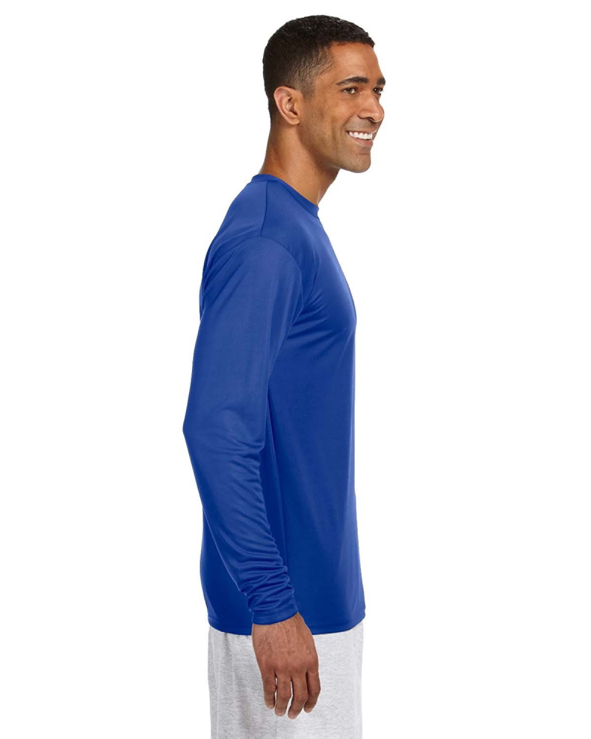 A4 Mens Dri-Fit 100% Polyester UPF 44+ UV Performance Long Sleeve T-Shirt N3165