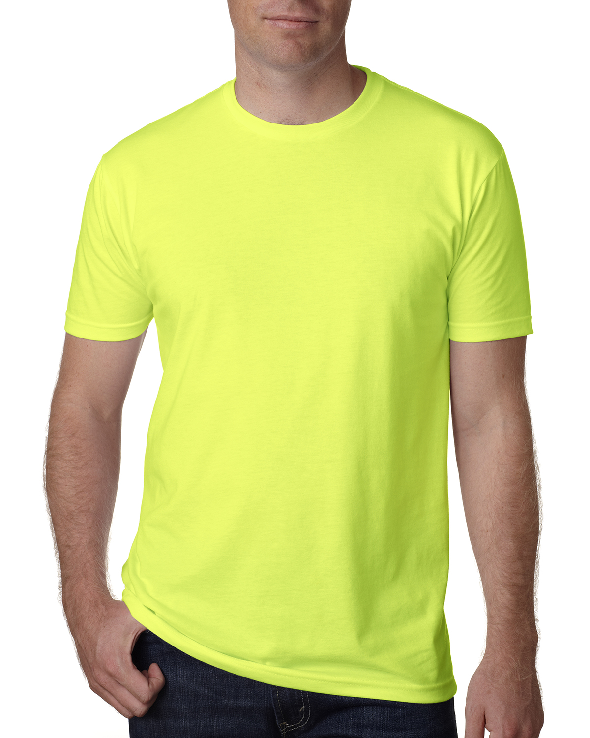 Дешевые однотонные футболки. T-Shirt Green Lemon. Next Level Apparel Frog.