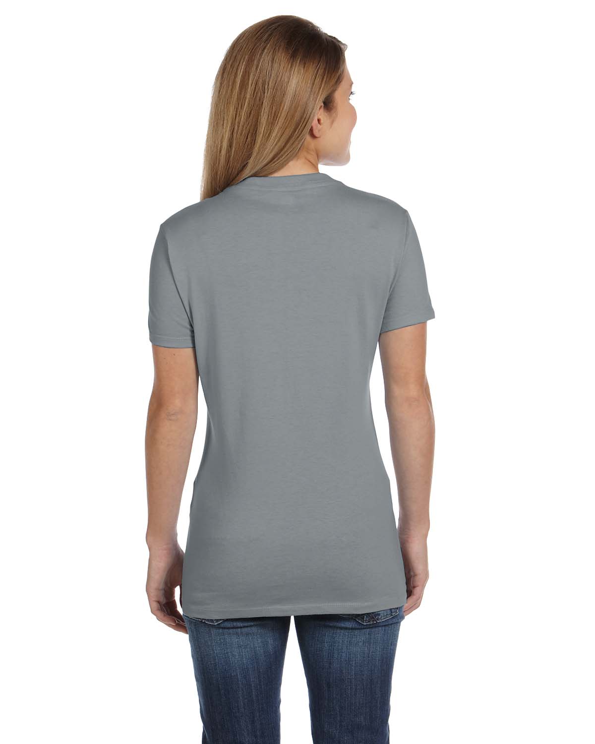 Hanes Womens T-Shirt 100% Cotton 4.5 oz Short Sleeve V-Neck nano Tee ...